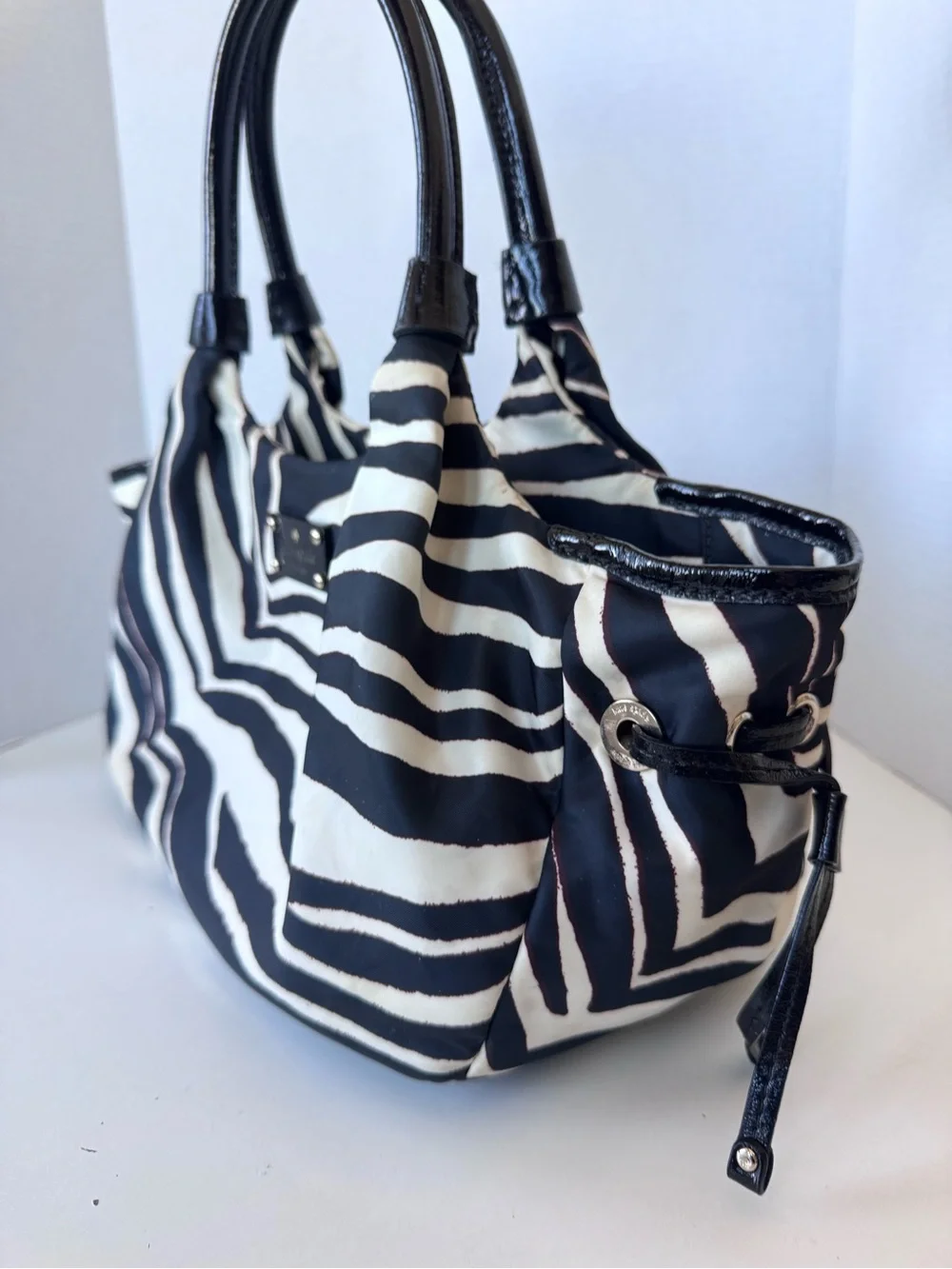 vintage Y2K kate spade zebra pattern shoulder bag purse *flaws